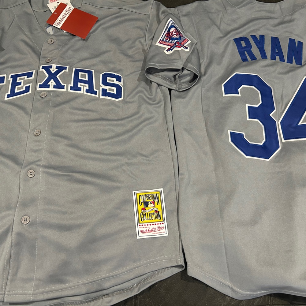 MITCHELL and NESS TEXAS RANGERS NOLAN RYAN Men's JERSEY Sz M,L,XL,2X New w tags